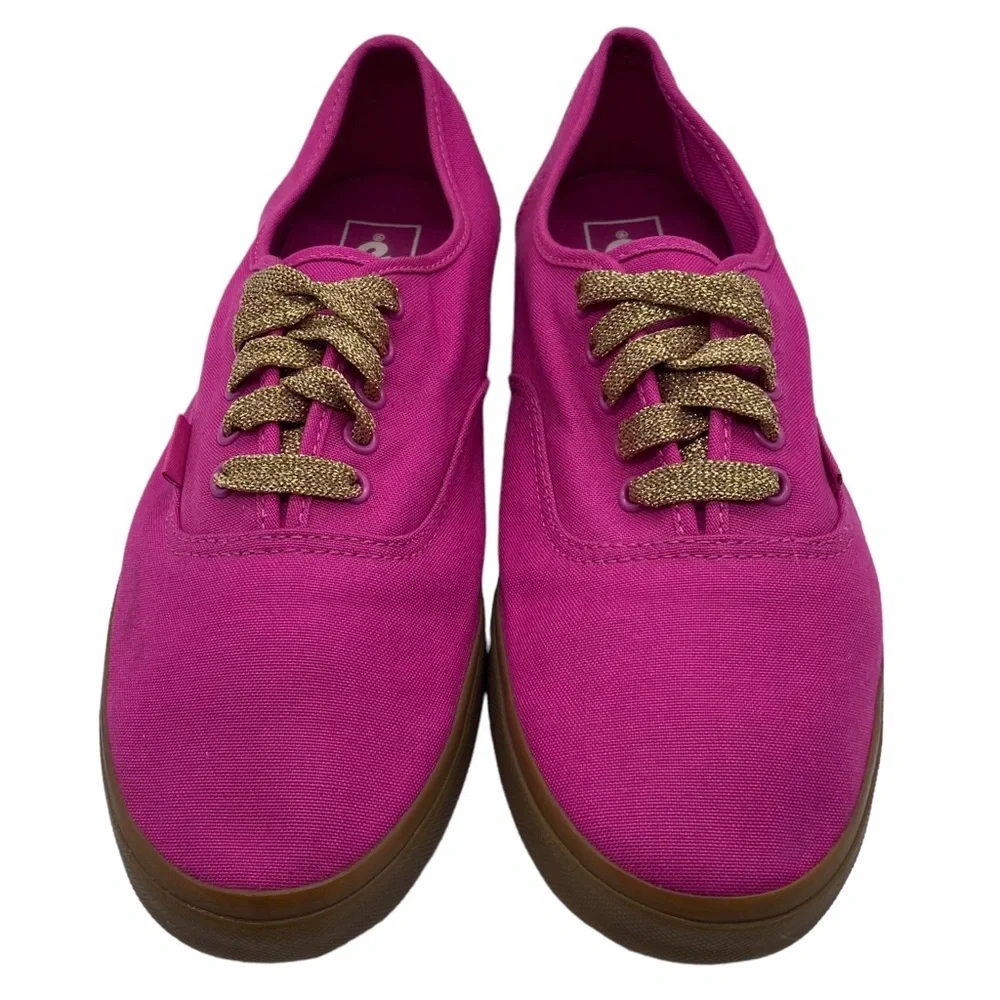 Vans Sneakers Lo Pro Pink Gold Glitter Canvas Casual Skate Colorful Size 10 - Picture 3 of 9